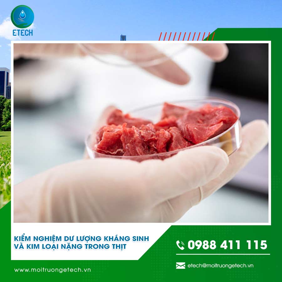 Kiểm nghiệm dư lượng kháng sinh và kim loại nặng trong thịt
